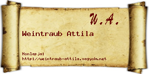 Weintraub Attila névjegykártya